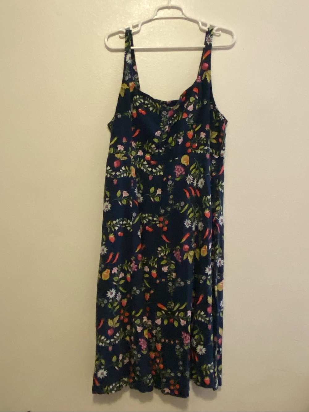 Linen floral garden sun dress